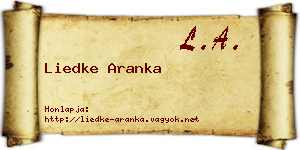 Liedke Aranka névjegykártya
